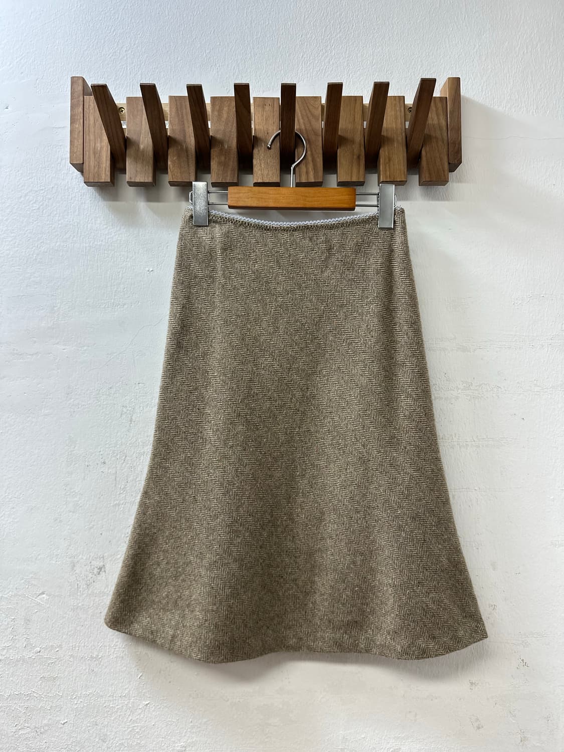 일본빈티지 헤링본 울 스커트 상품이미지1