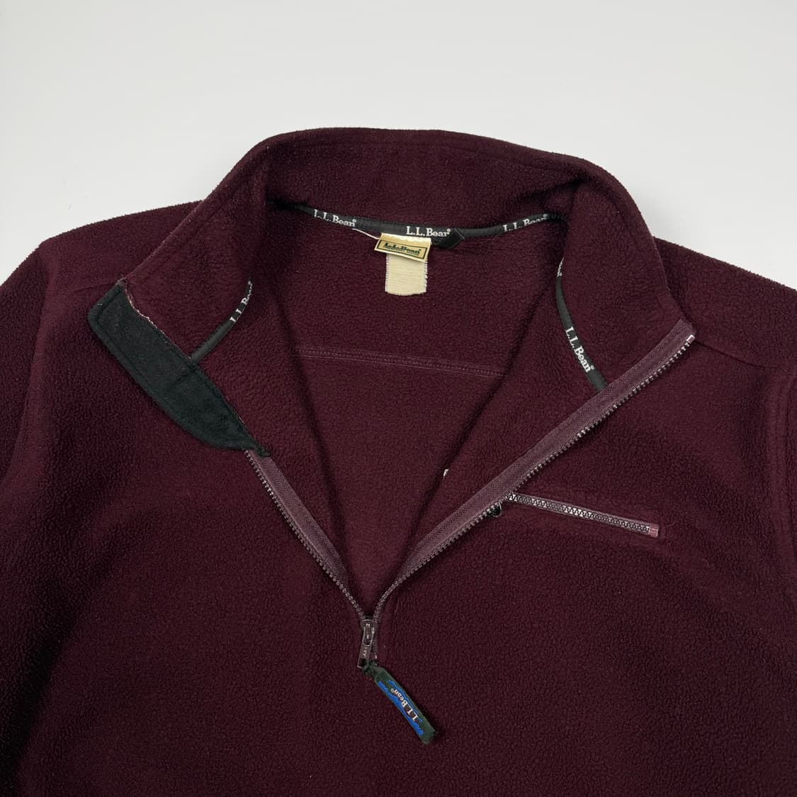 (110) 90s 엘엘빈 플리스 풀오버 버건디 상품이미지6