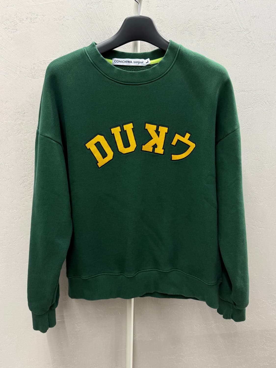 CONICHIWA bonjour 곤니치와 봉쥬르 맨투맨 그린 L 상품이미지2