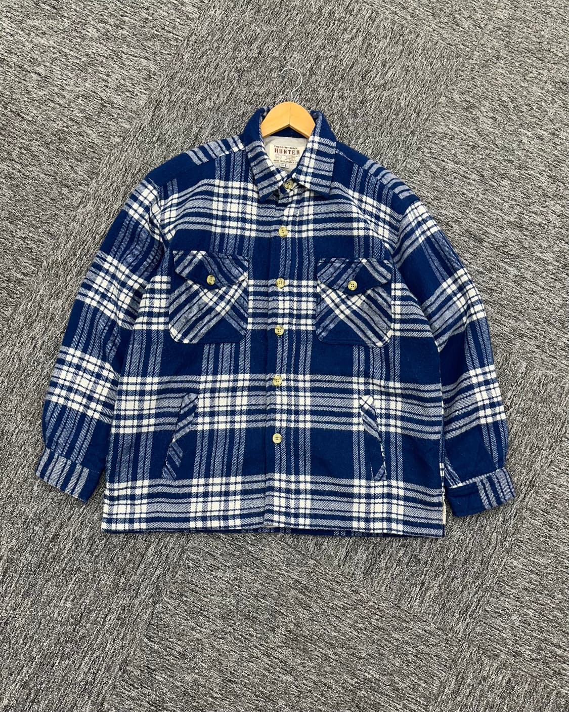 (L)HUNTER 누빔 체크셔츠-M1149 상품이미지1