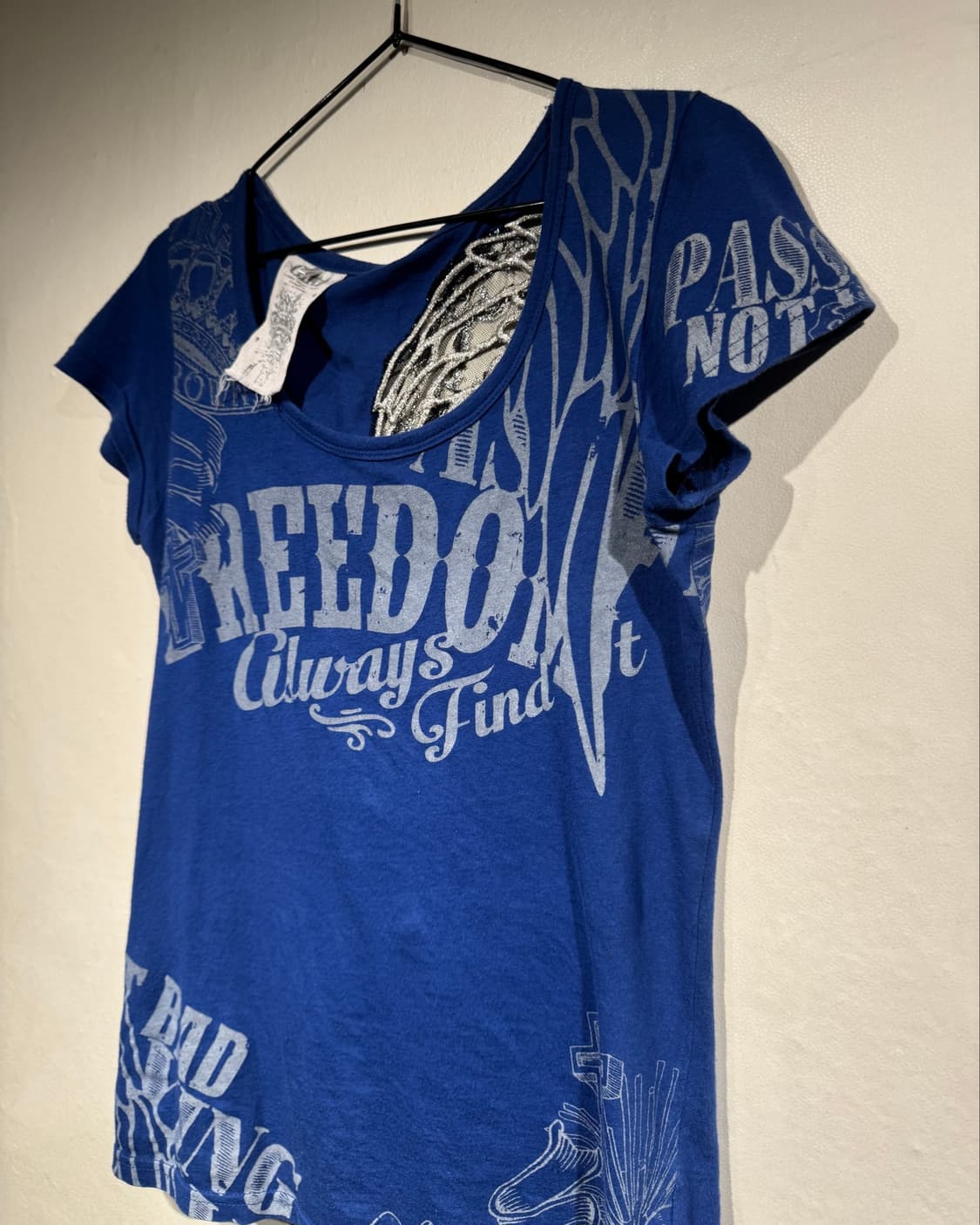 Glitz Blue lace wing t-shirts 상품이미지3