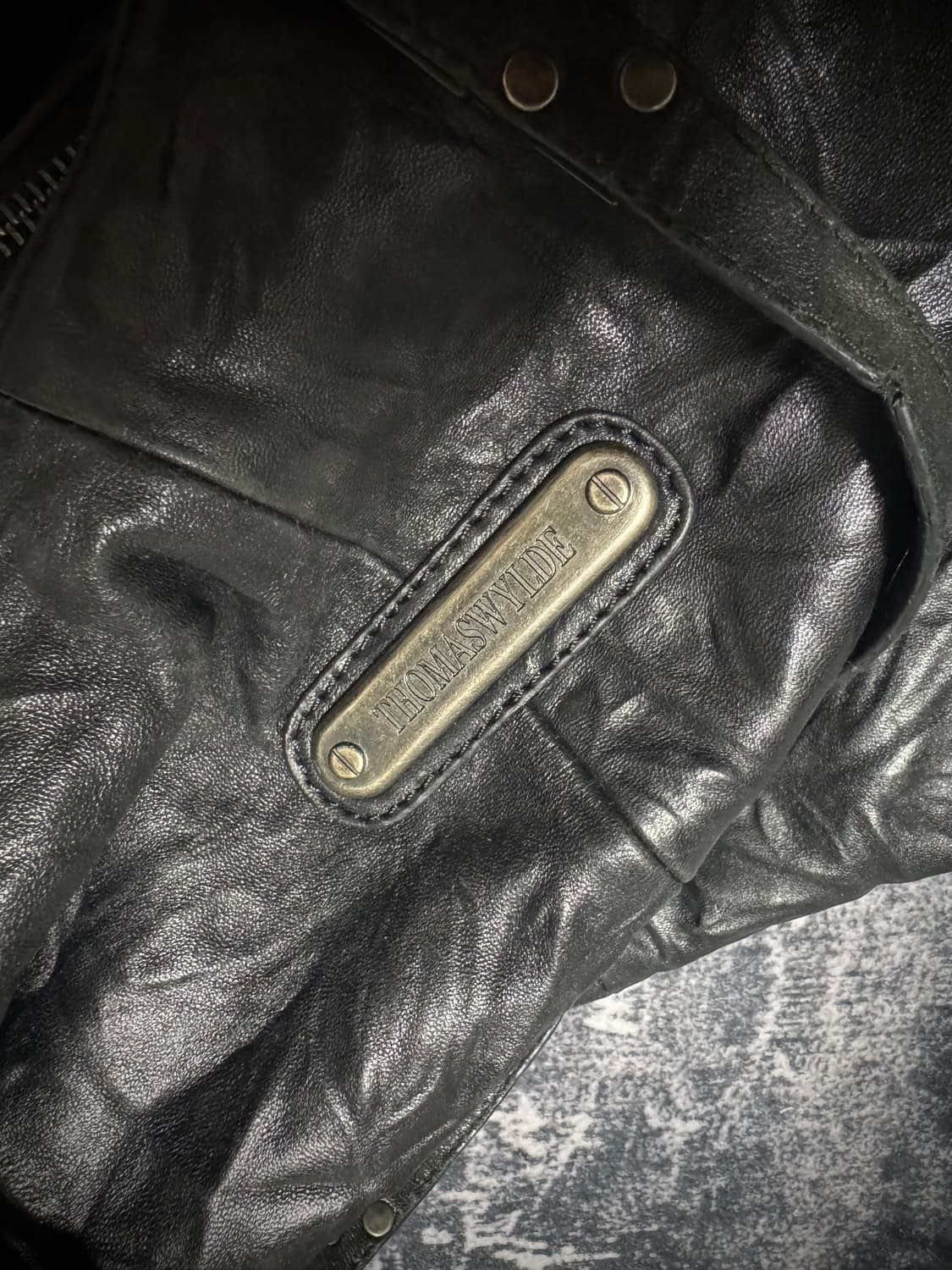 Punk style Skull Detail Leather Tote Bag 상품이미지3