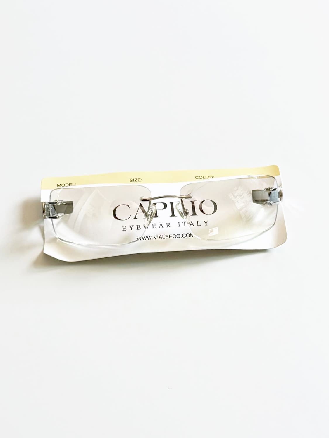 CAPRIO 무테 스퀘어 메탈 빈티지 틴트 선글라스 상품이미지2