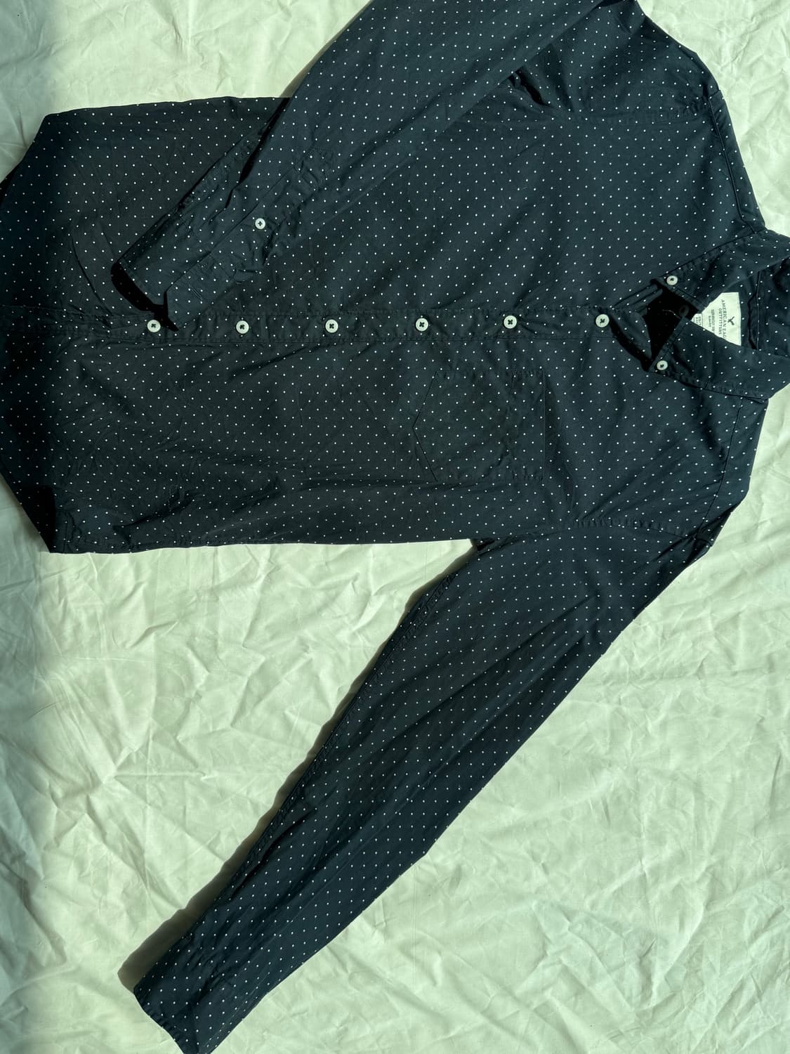 아메리칸이글 네이비 도트 셔츠 상품이미지2