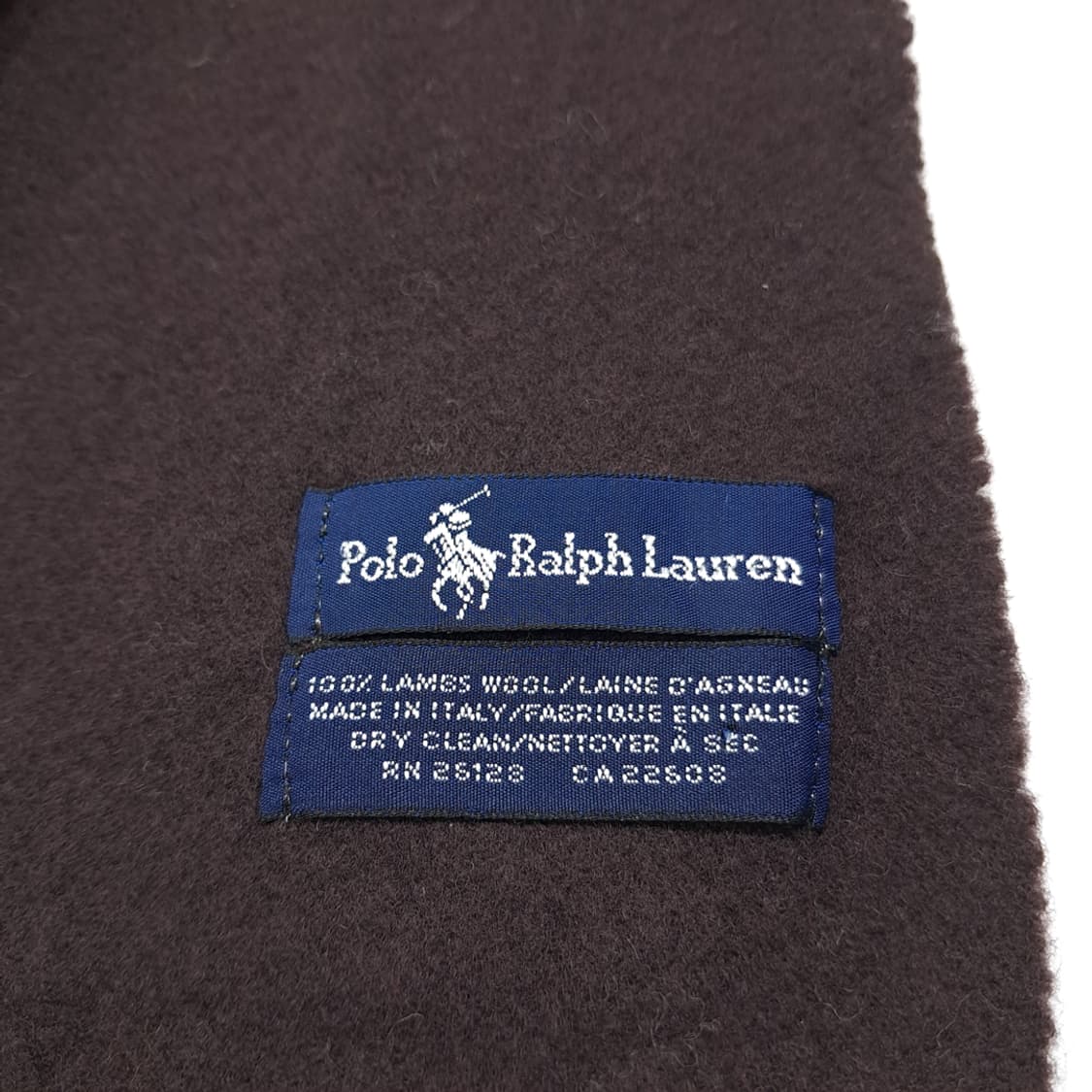 MX431 폴로 이태리판 램스울 포니자수 브라운 머플러 목도리 상품이미지4