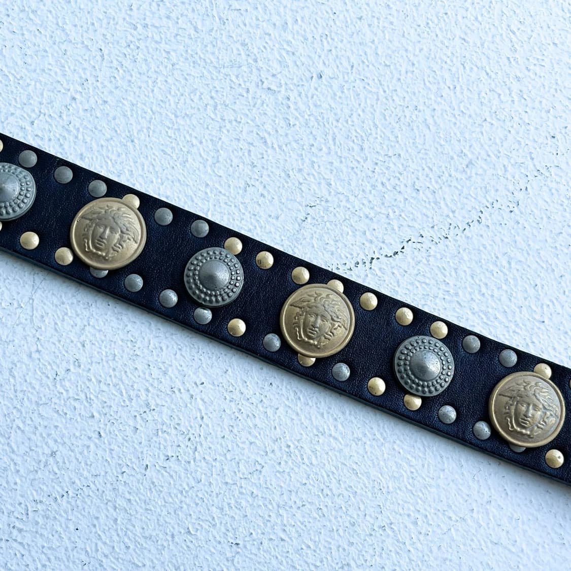 지아니 베르사체 90s 오리지널 메두사 금장 레더벨트 상품이미지3