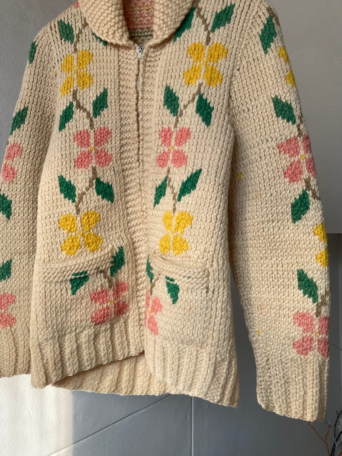 핸드메이드 울 플라워 자켓 상품이미지4