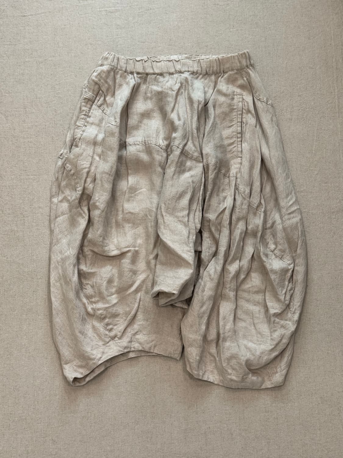 꼼데가르송 꼼꼼 13ss 린넨 비대칭 디컨스트럭티드 스커트 팬츠 상품이미지1