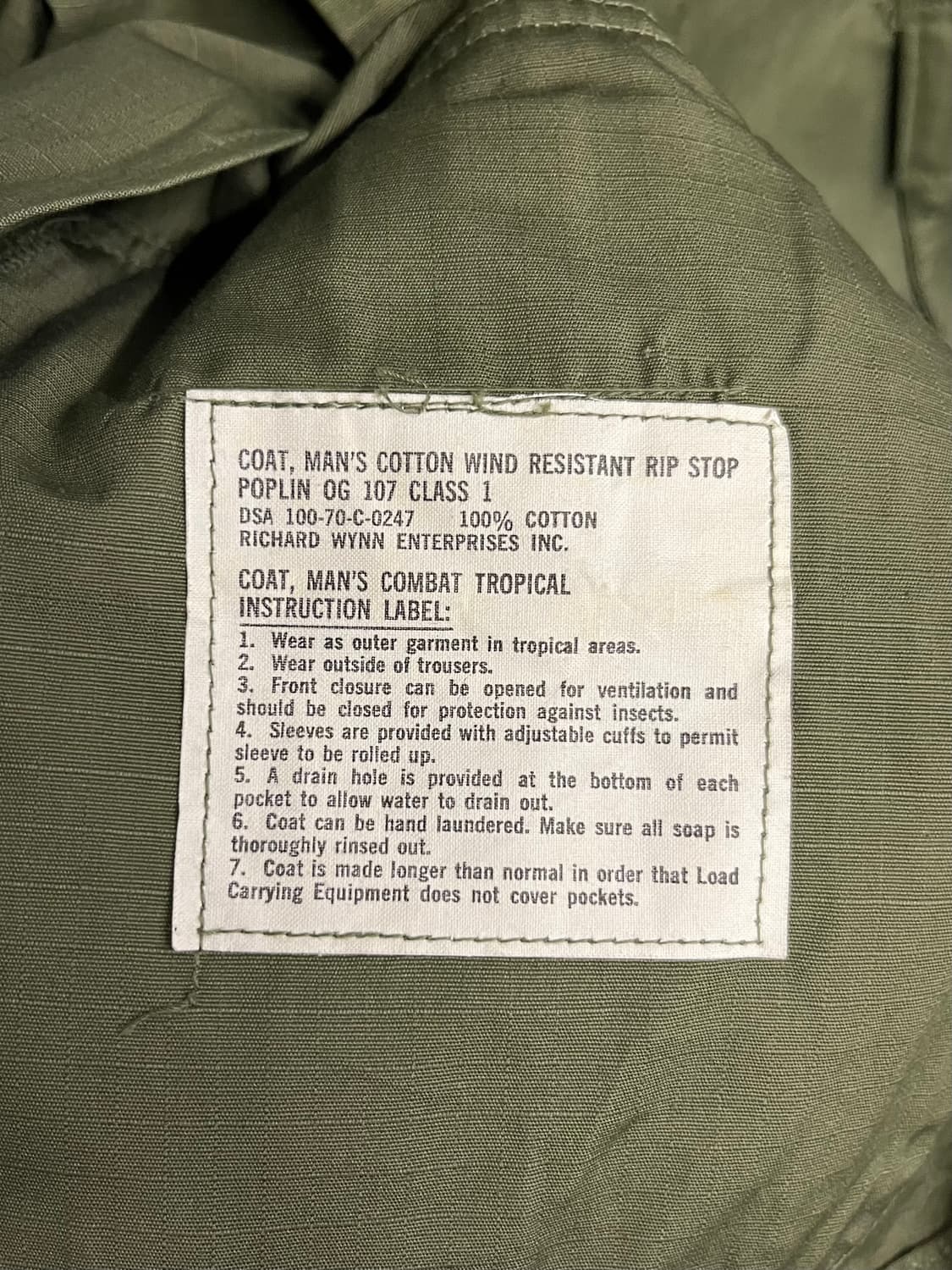 1970 4th 정글 퍼티그 자켓 XL-R 데드스탁 상품이미지4