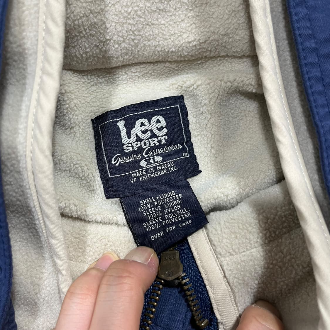 Lee 00s NCAA 파이널 포 덩크 올드스쿨 더블 후리스 아노락 상품이미지6