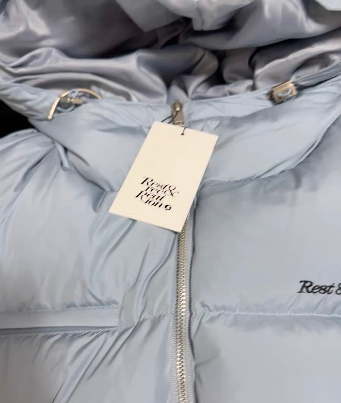 RR HOOD SHORT DOWN JACKET (BLUE) 상품이미지5