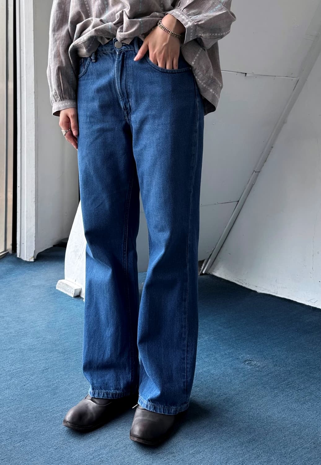 5pkt semi flare design denim pants 상품이미지10