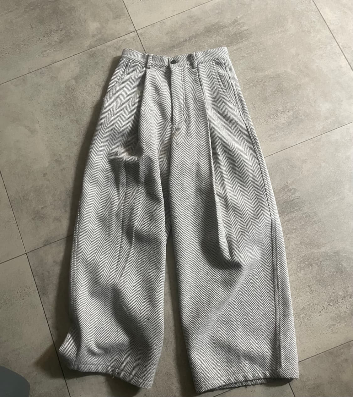 웨이비니스 해링턴 딥원턱 해링본 팬츠 1 상품이미지1