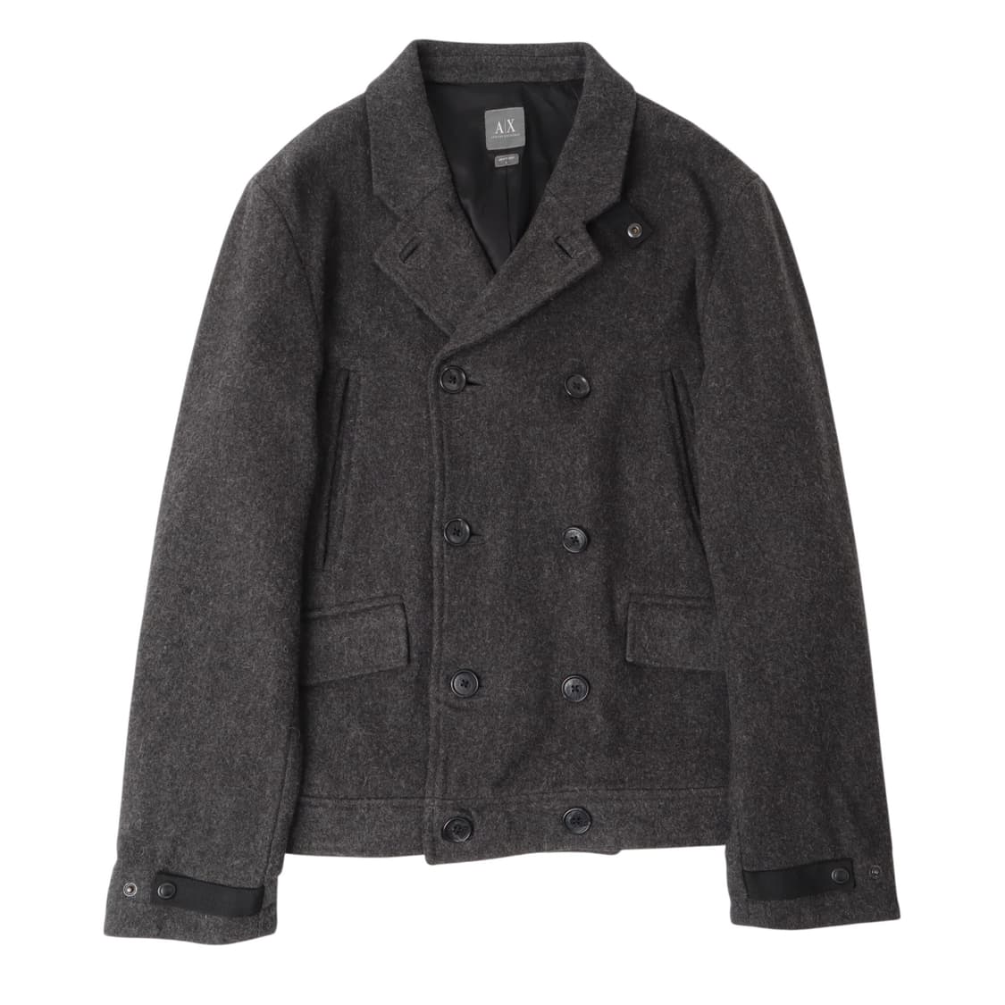 아르마니 익스체인지 숏 더블 브레스티드 코트 상품이미지1