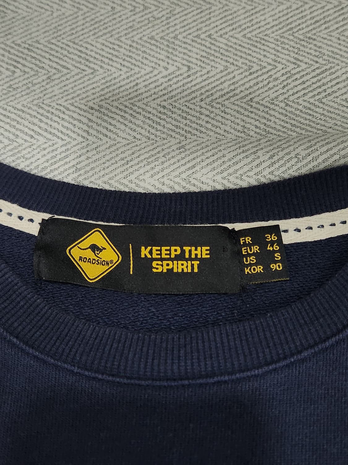 [S] 로드사인 네이비 맨투맨 티셔츠 여성 90사이즈 상품이미지4