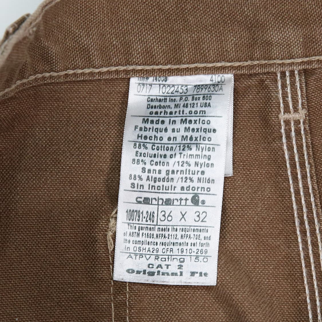 칼하트 싱글니 카펜터 fr 다크브라운 페이딩 (34~36) 상품이미지8