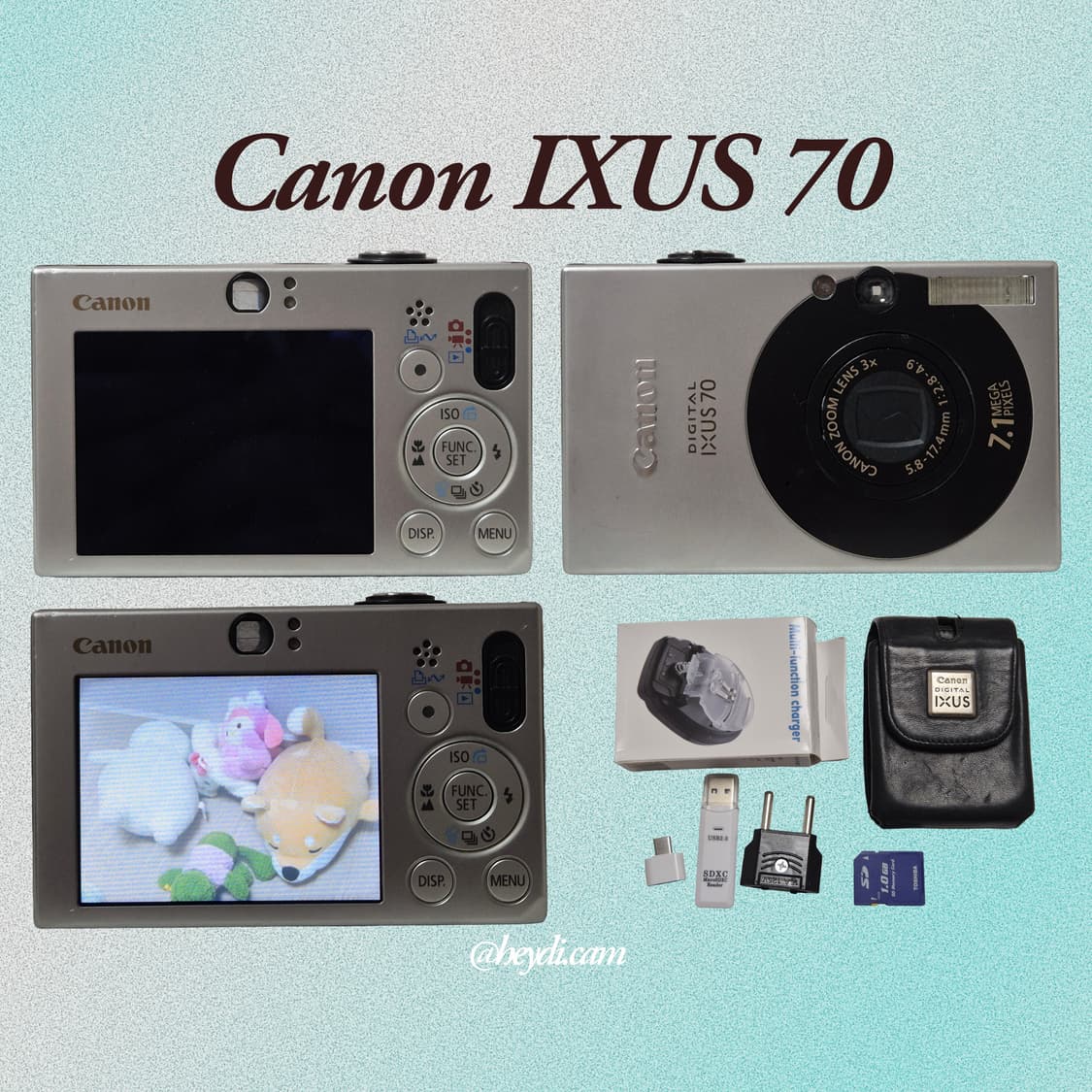 미품급) (강민경 아이브 리즈 은채) 캐논 ixus70블랙 상품이미지2