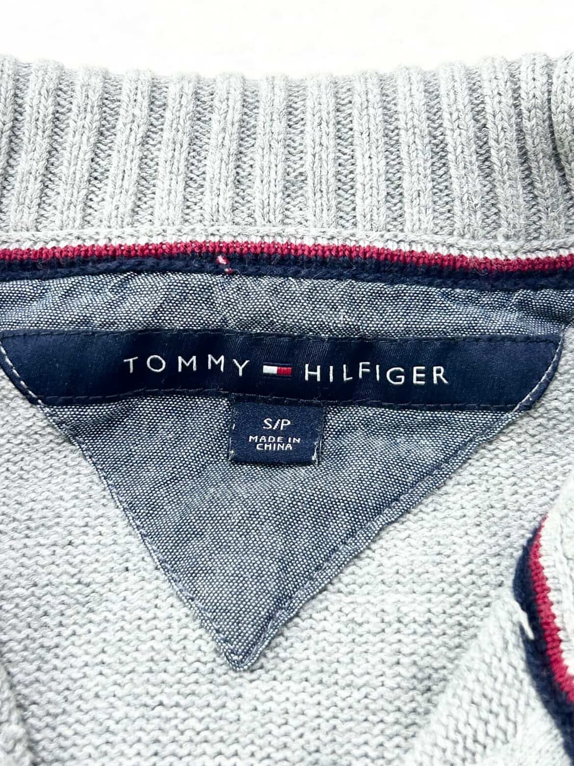 타미 미니로고 그레이 니트집업 상품이미지7