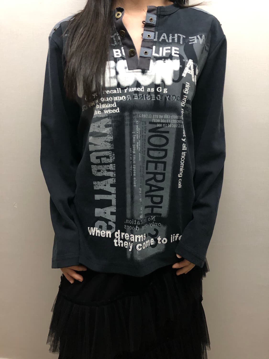 빈티지 네이비 와투케 롱 슬리브 상품이미지3