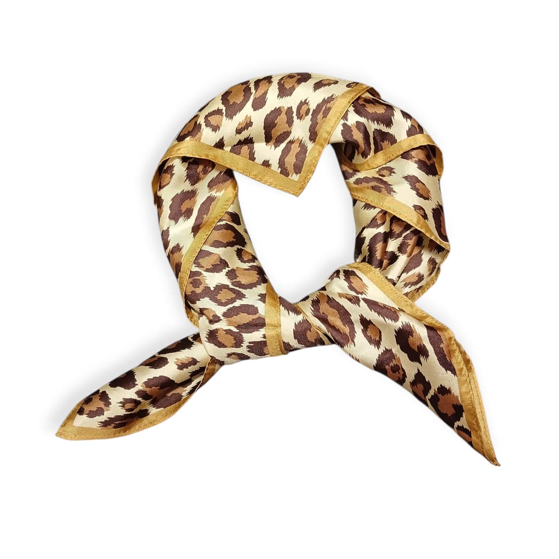 갸루 호피 사각 실크스카프  상품이미지2