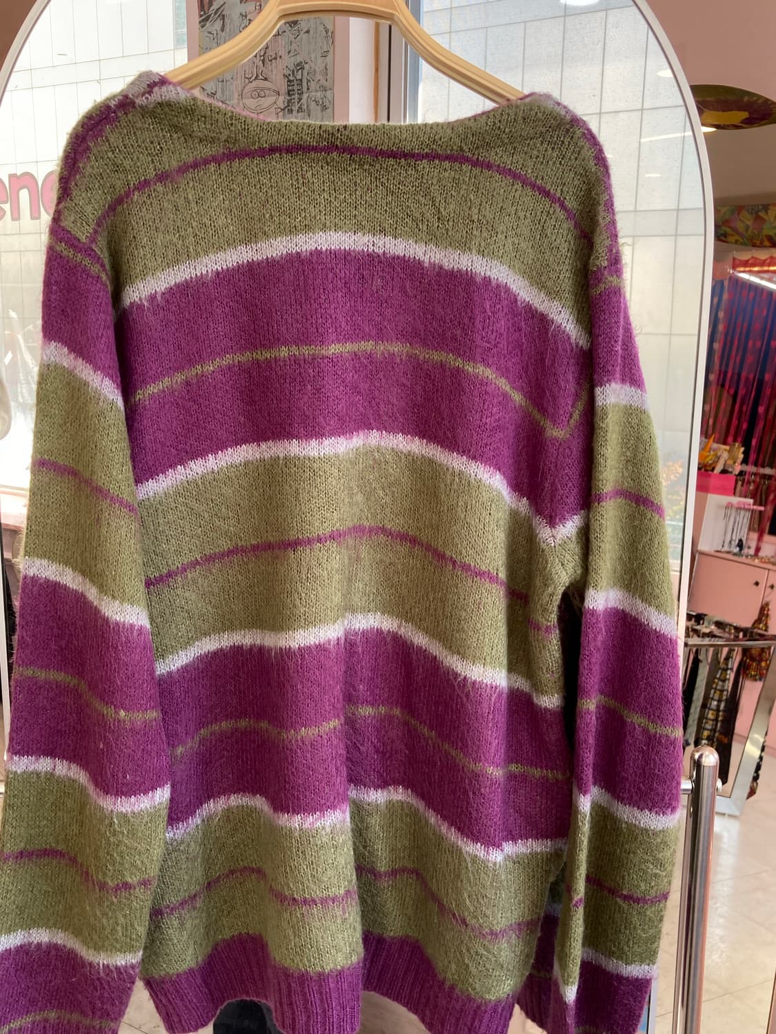 에스닉 배색 스트라이프 가디건 상품이미지5