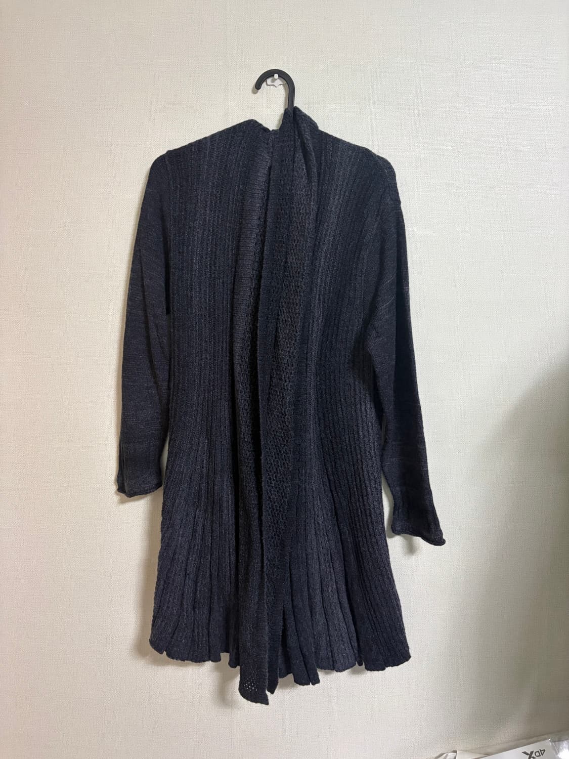 빈티지 니트 차콜 롱 가디건 상품이미지1