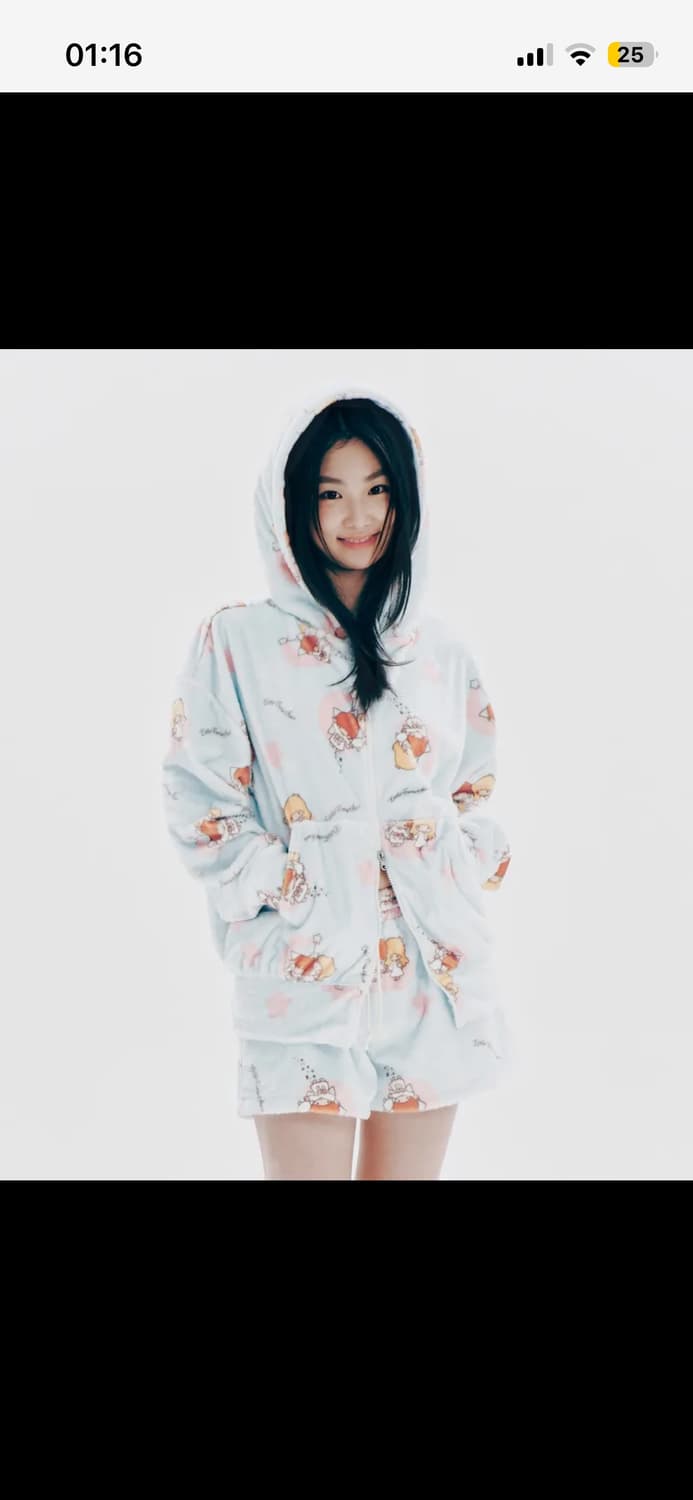 유희 리틀트윈스타 파자마 후드 집업 세트 스카이블루 색상 판매해요 상품이미지1