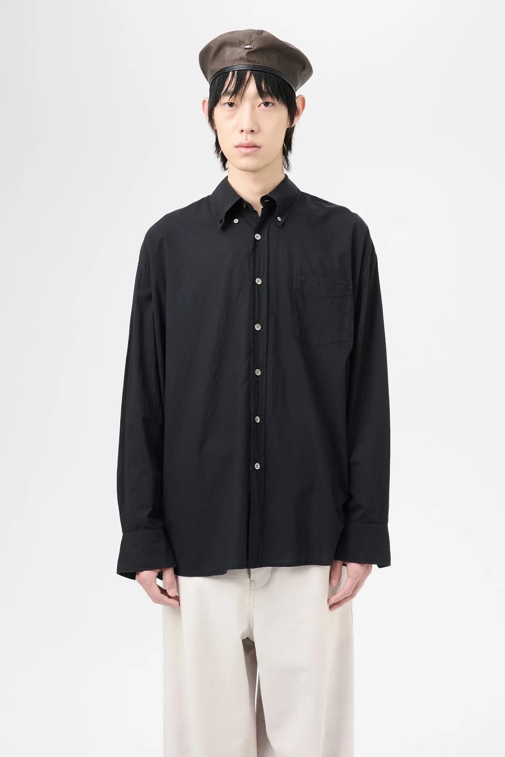 아워레가시 버로우드 BD 셔츠 블랙 보일 50사이즈 상품이미지1