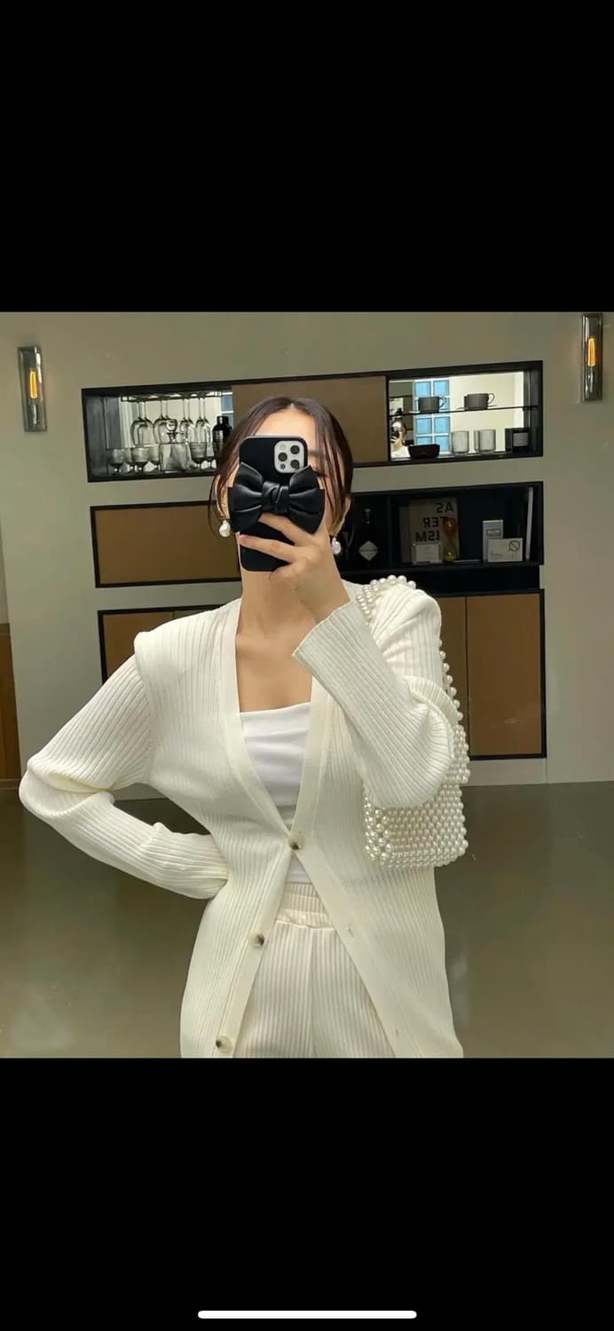 살롱드매그 트임 골지 롱 가디건 상품이미지6