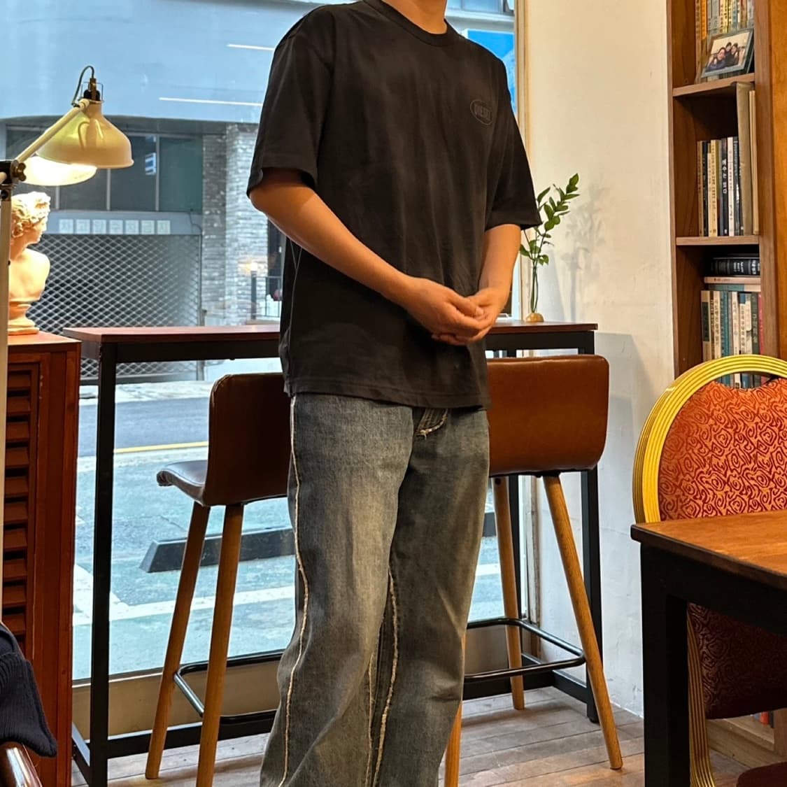 [새상품] 디젤 워시 반팔 블랙 L 타이다이 무늬 상품이미지4