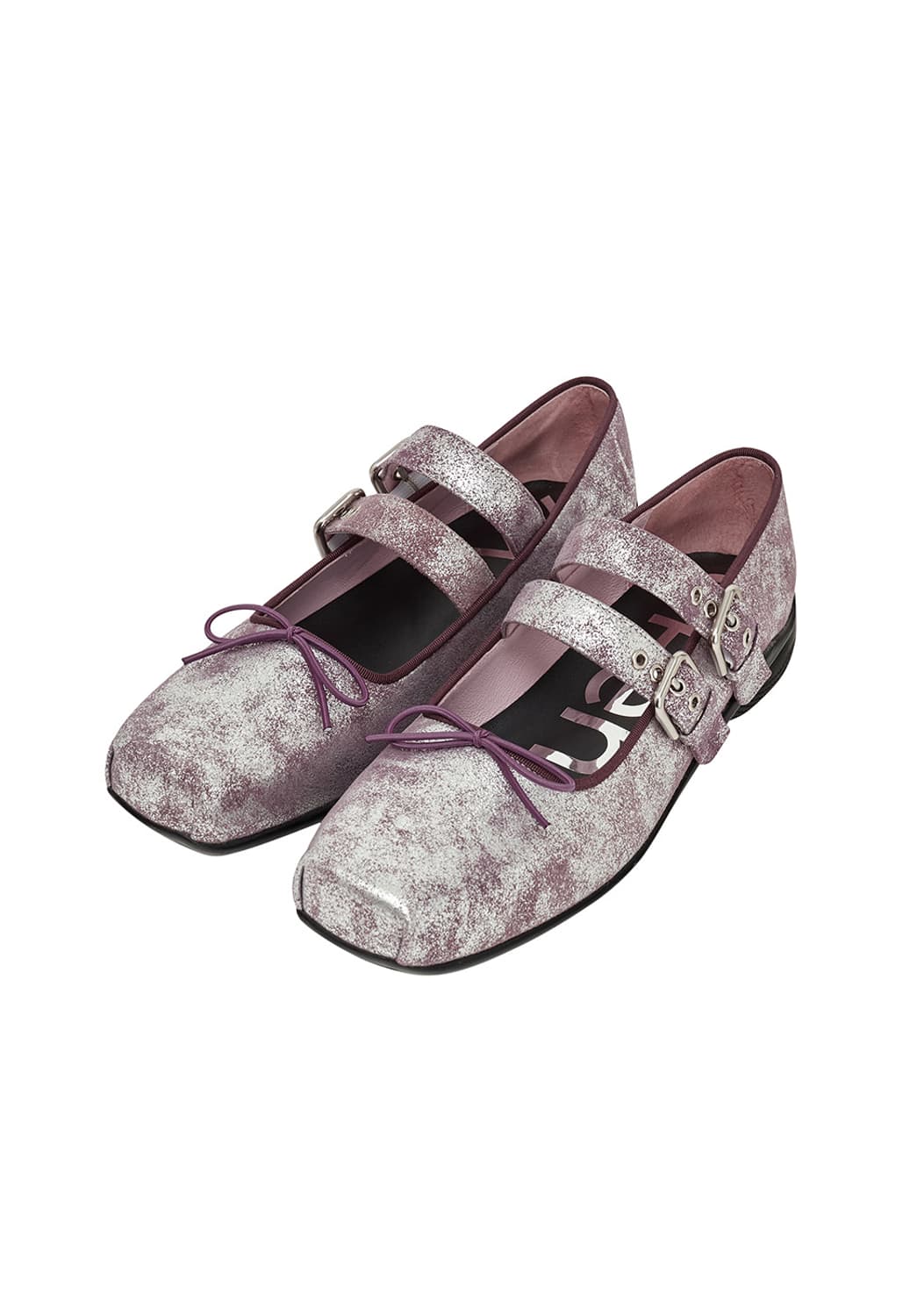 openYy 메탈릭 버클 바이올렛 플랫 슈즈 pink  39, 250 상품이미지2