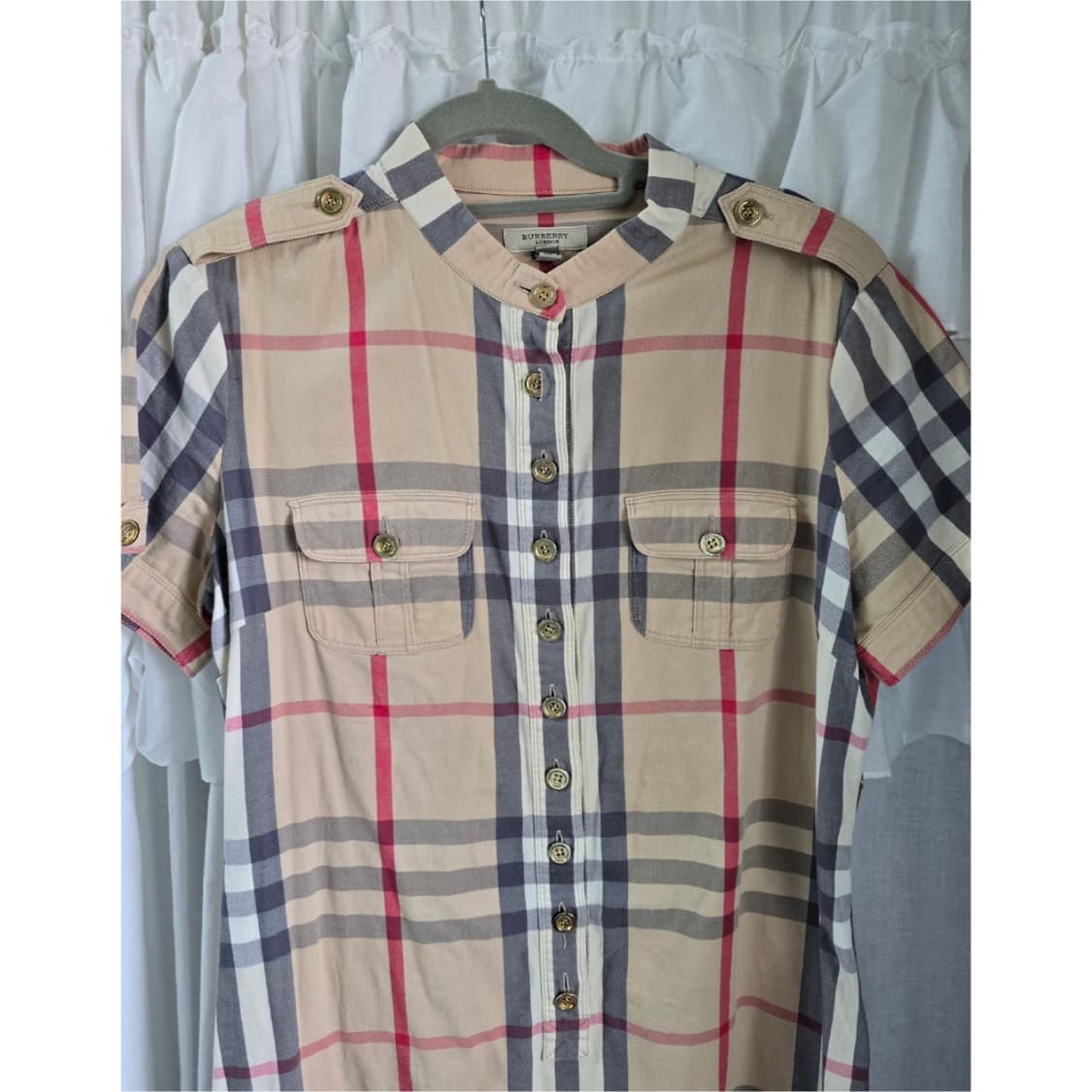 버버리 체크 반팔 원피스 상품이미지5