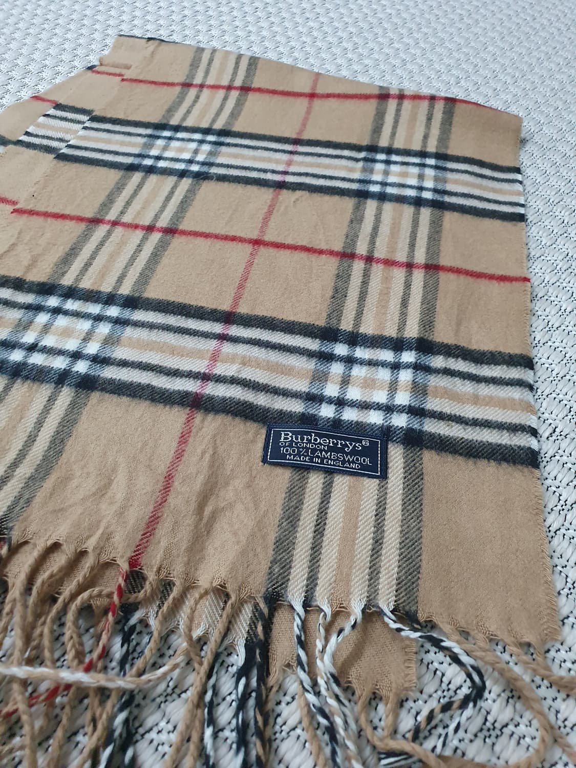 1980s 버버리 울 머플러 상품이미지4