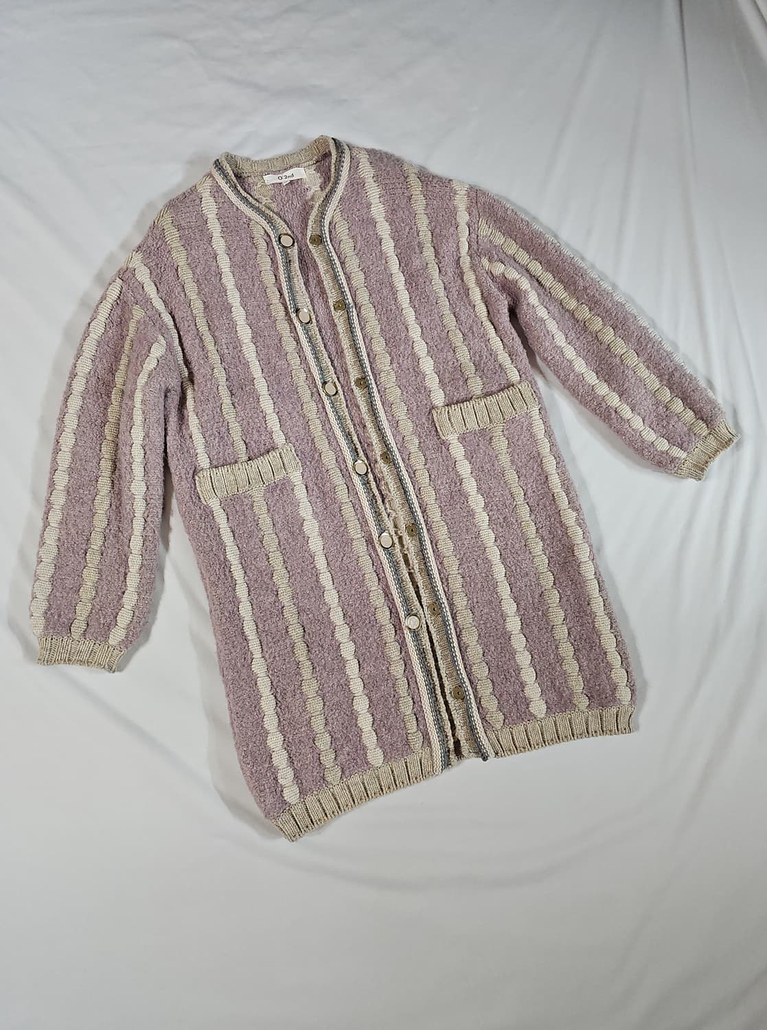 정가49만대) 오즈세컨 빈티지 러블리 모리걸 그랜마 니트 롱 가디건 상품이미지1