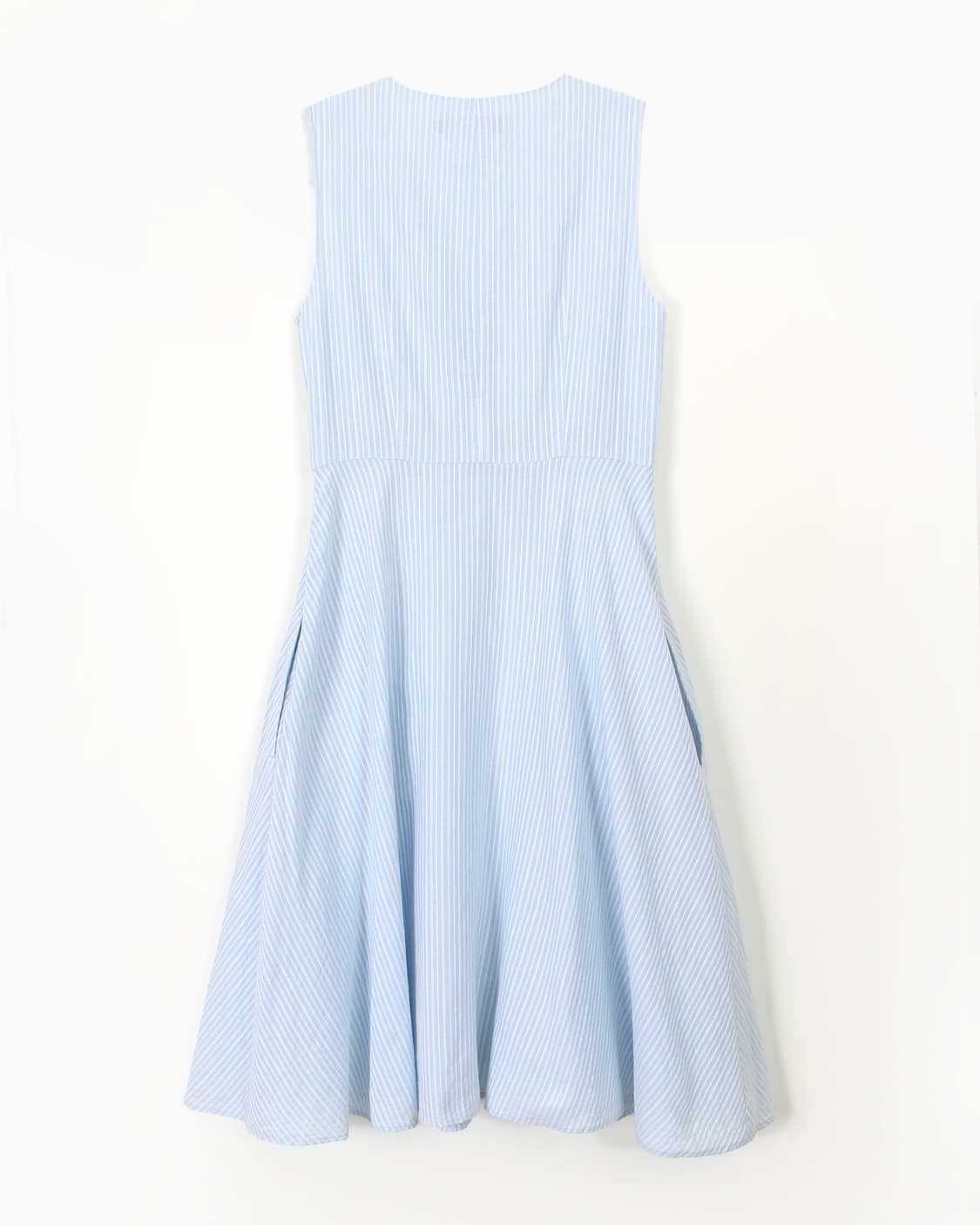 막스마라 스튜디오 스트라이프 블루 여름 나시 에이라인 원피스 상품이미지3