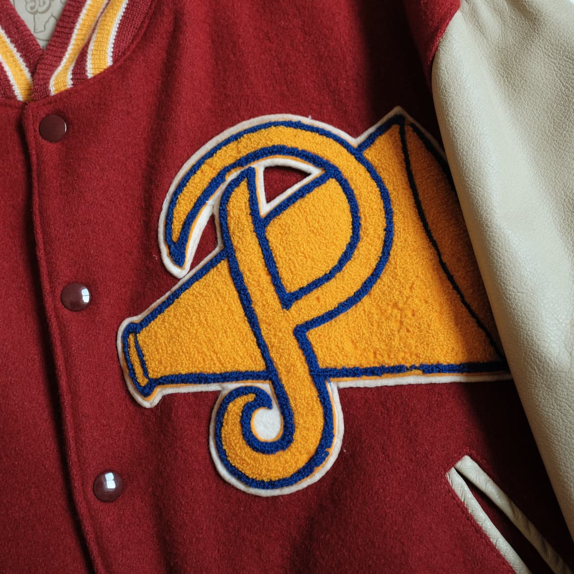 골든베어 빈티지 패치드 바시티자켓 XL사이즈 상품이미지3