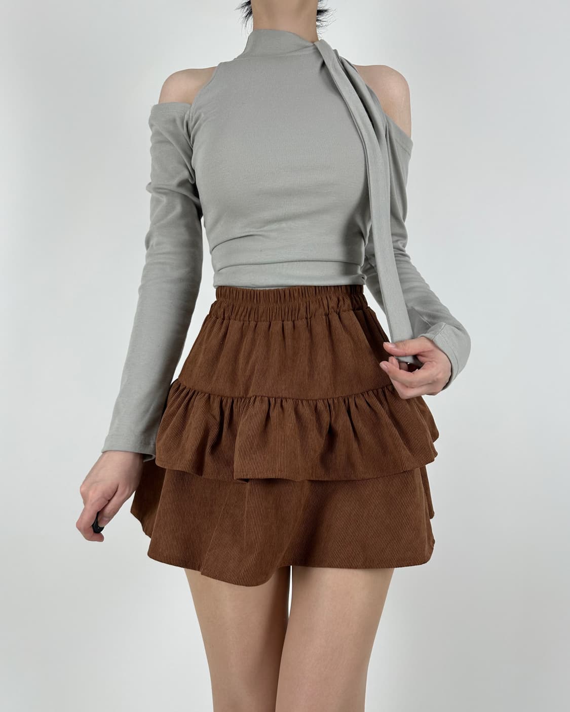 밀크 초코 캉캉 스커트 상품이미지3