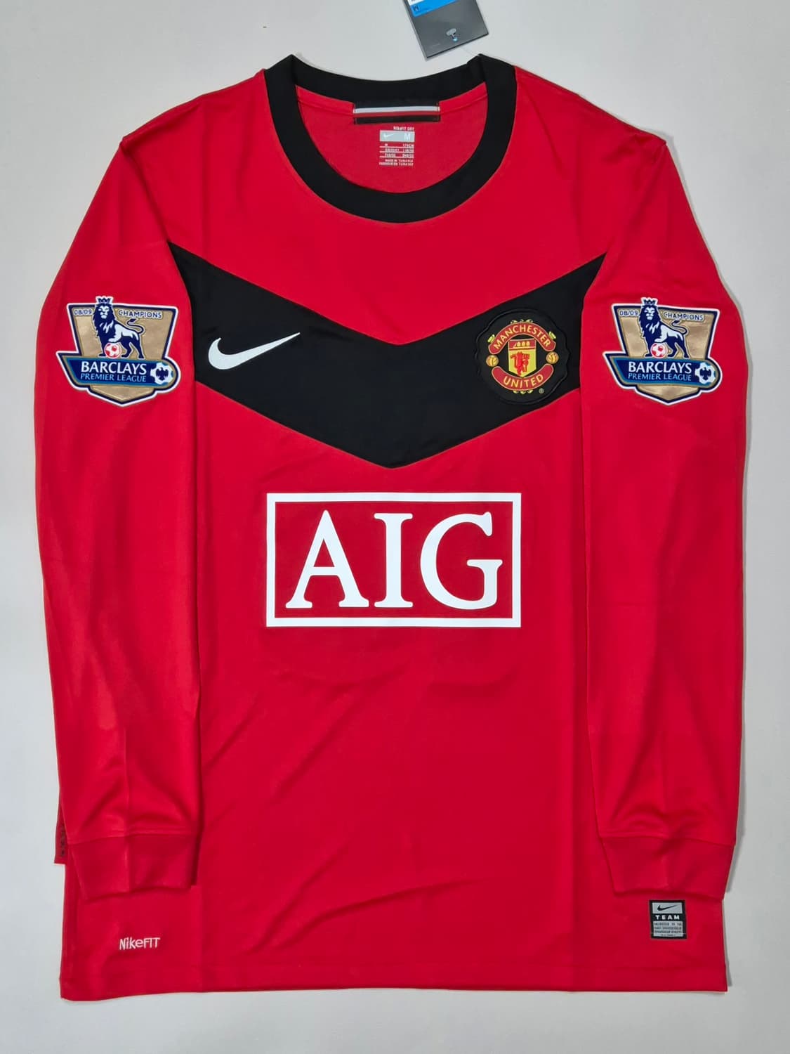 09-10시즌 맨유 홈 박지성 선수 긴팔유니폼 M 레플리카 상품이미지2