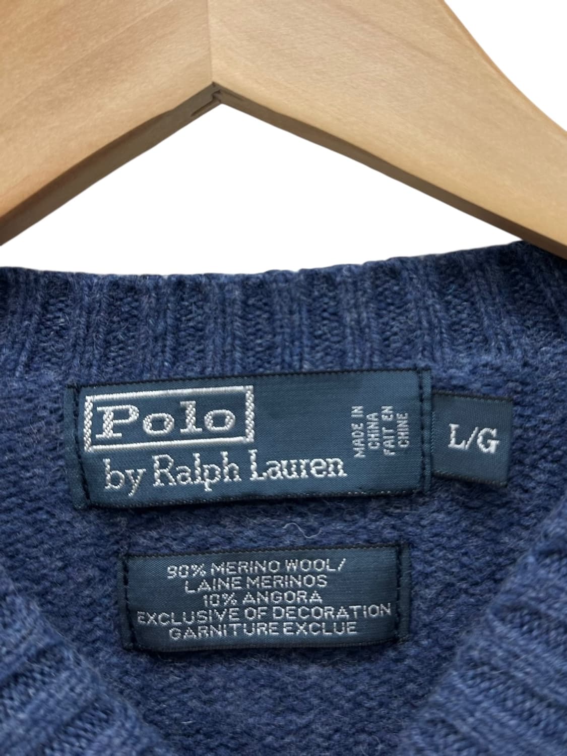 00s 폴로 울 니트 인디고블루 (여성L) 상품이미지7