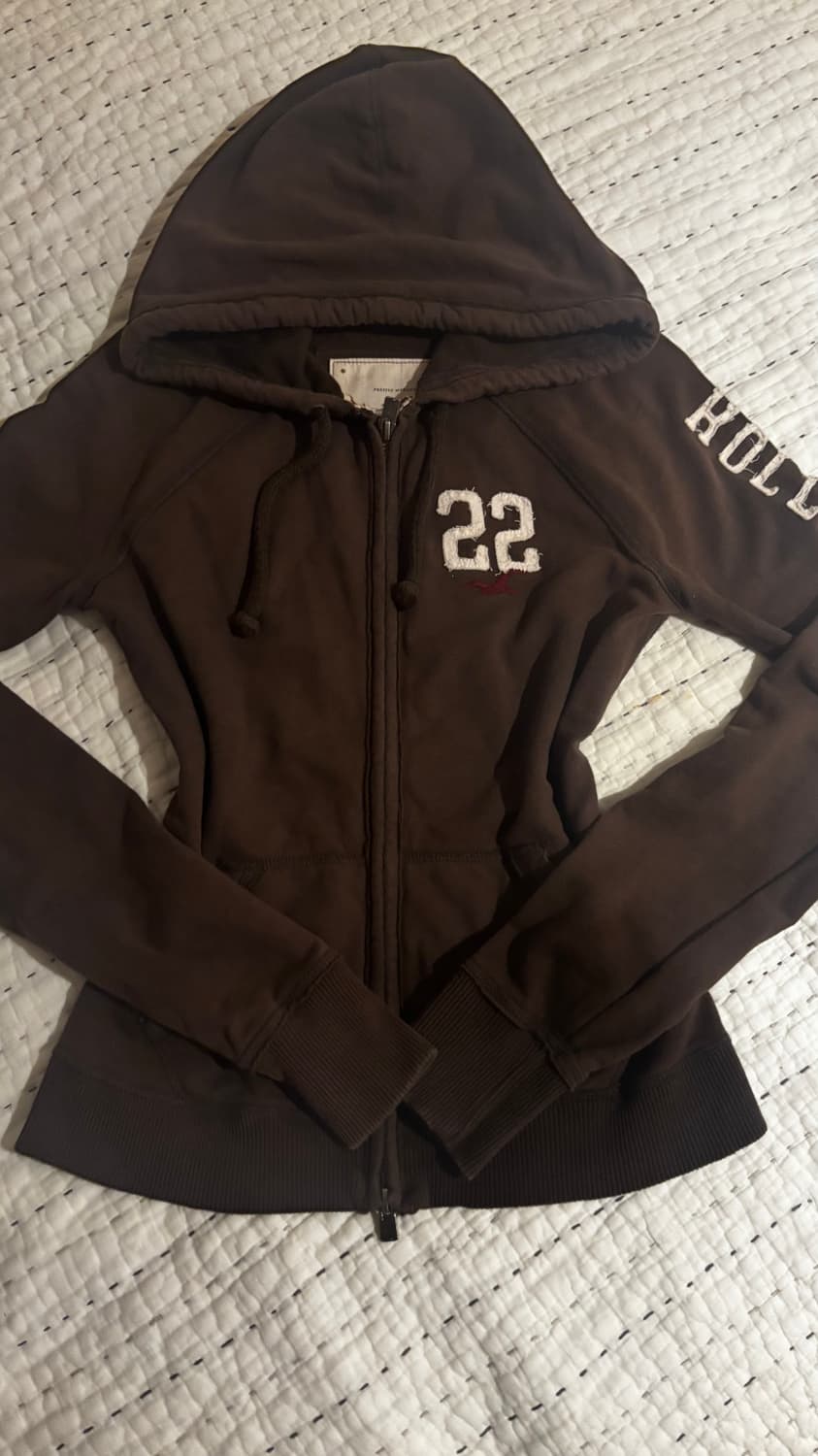 대대장 희귀매물 홀리스터 초코 딱붙 후드집업 판매 초코우유맛 브라운 상품이미지2