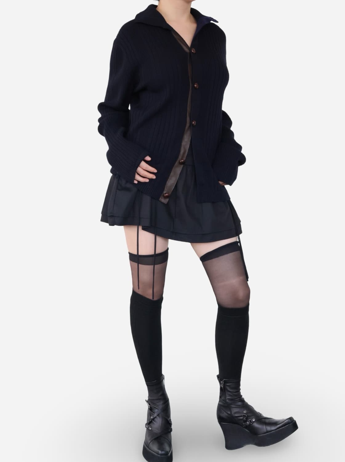 SHIPS Navy Wool Knit Cardigan 상품이미지3