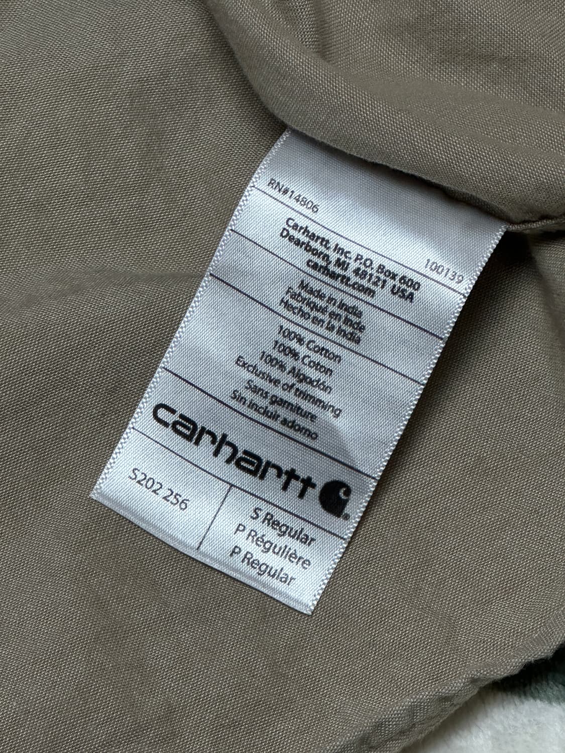 칼하트 워크셔츠 릴렉스핏 S 상품이미지5