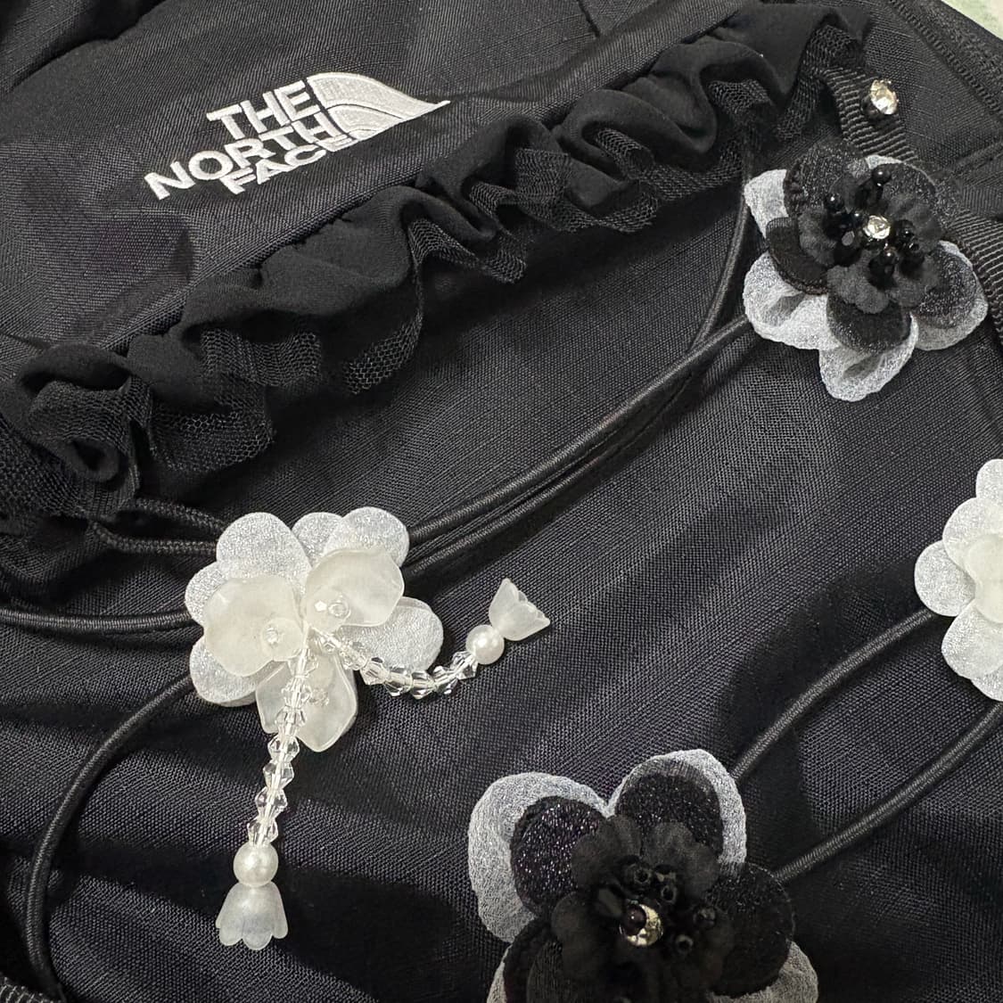 blue flower frill bagpack 상품이미지4