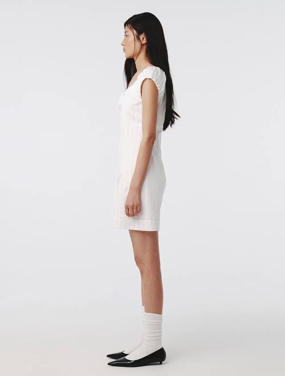 기준 pure lace mini dress off-white 상품이미지2