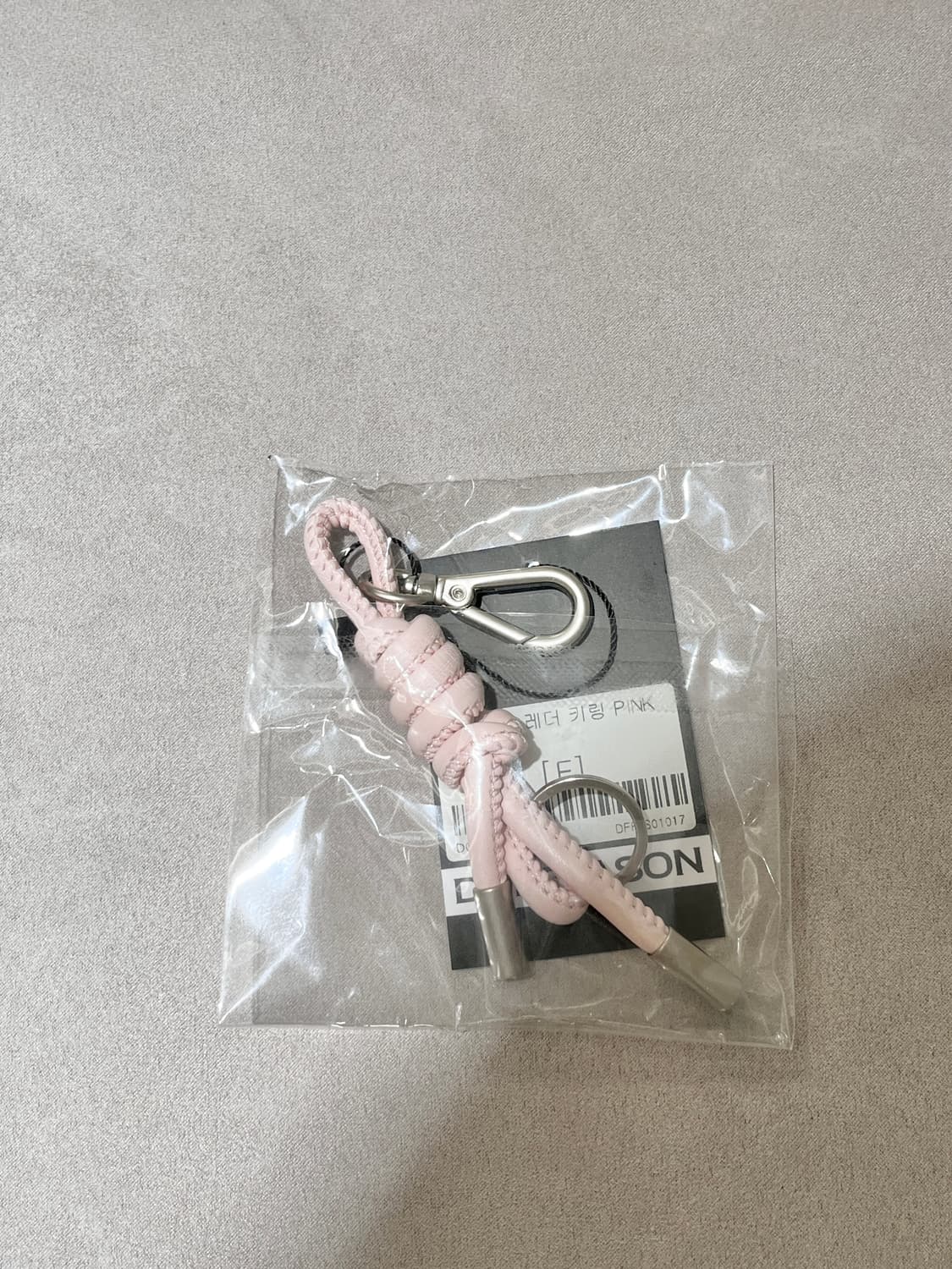 도프제이슨 레더 스트랩 키링 베이비핑크 상품이미지1