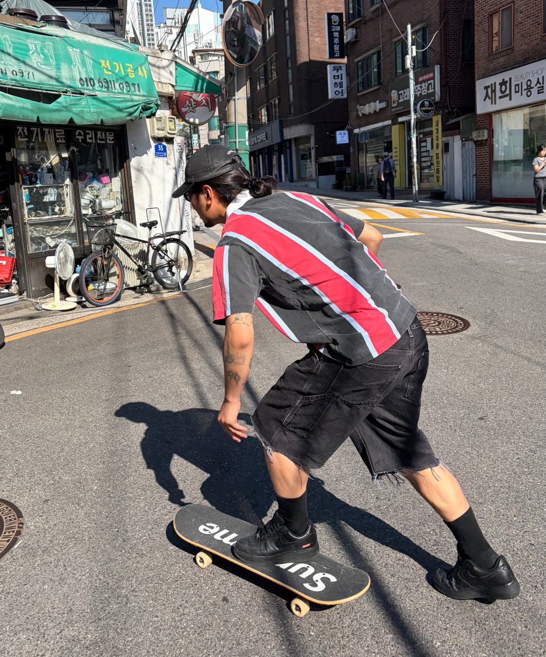 슈프림 스트라이프 럭비티 상품이미지2