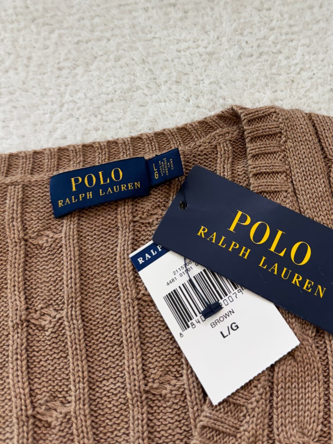 폴로 브라운 케이블 니트 상품이미지4