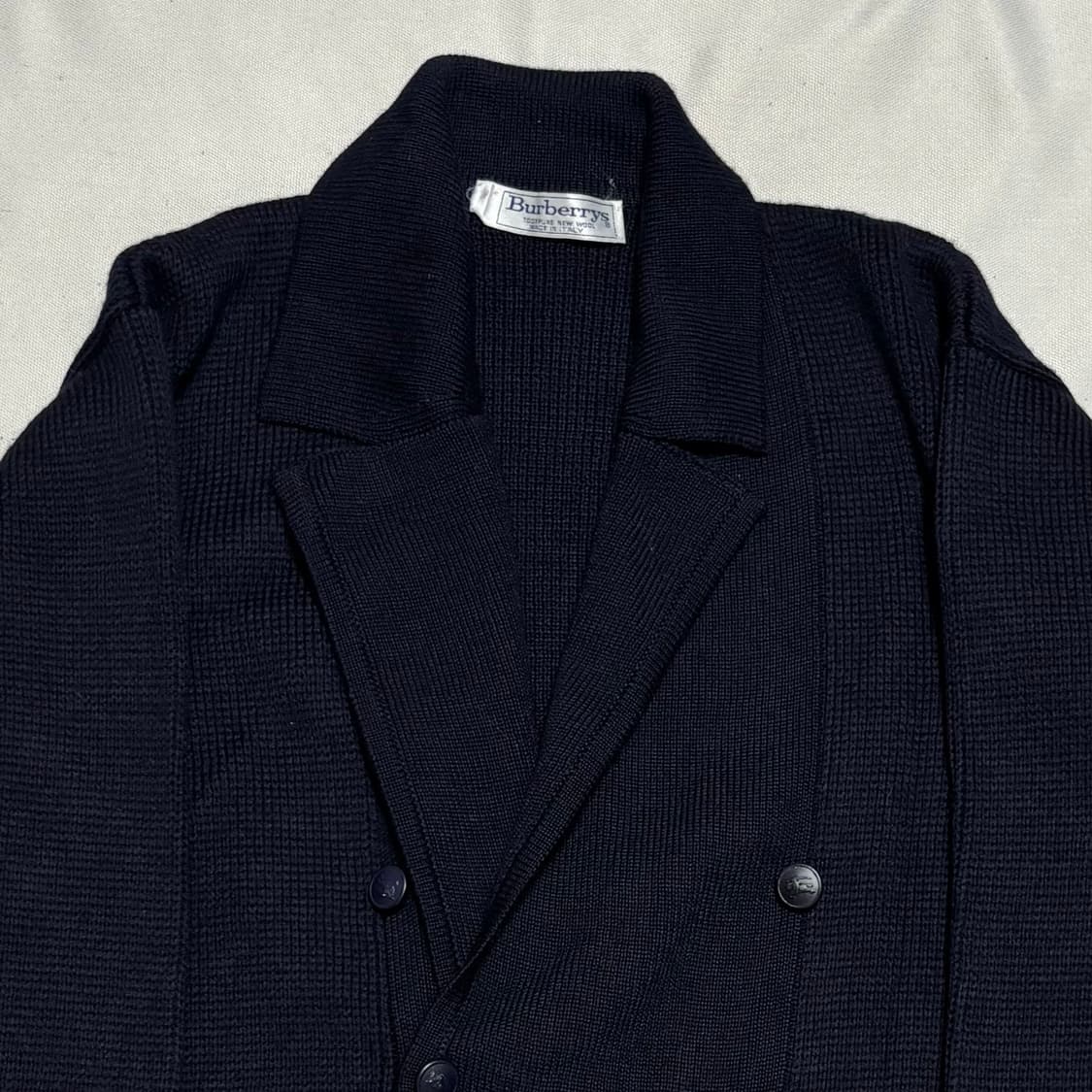 S 버버리 더블 브레스티드 네이비 니트 가디건 상품이미지1