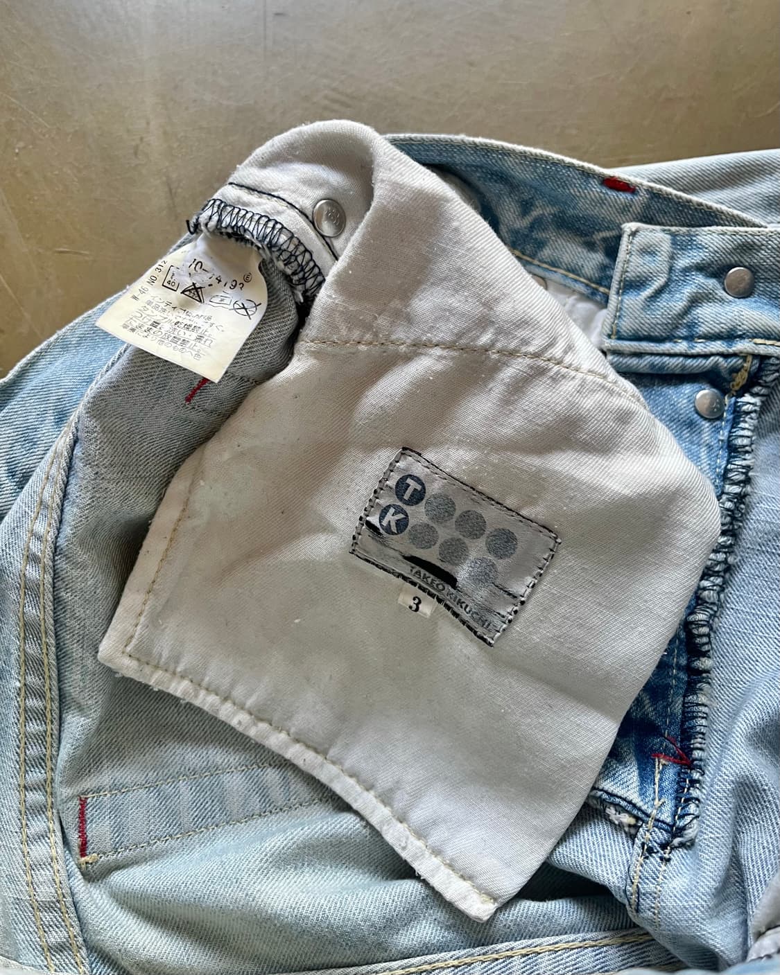 90-00s TAKEO KIKUCHI Embroidery Denim 상품이미지6