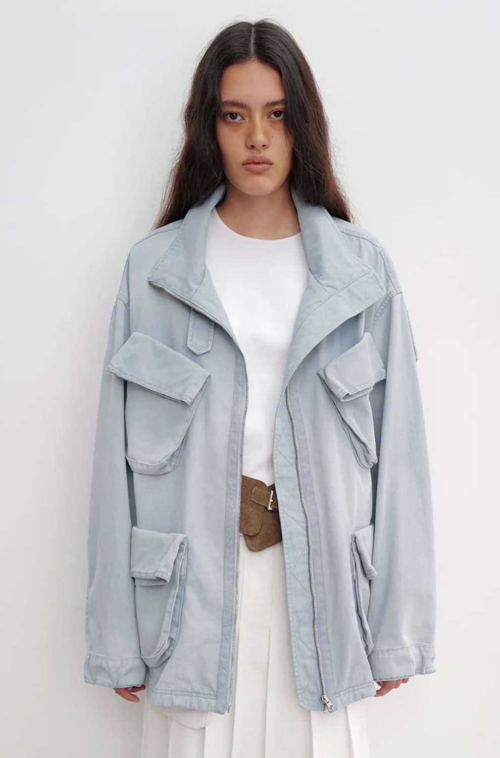 오픈와이와이CARGO POCKET FIELD JACKET (BLUE) 상품이미지3